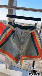 Orange denim short set