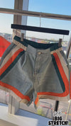 Orange denim short set